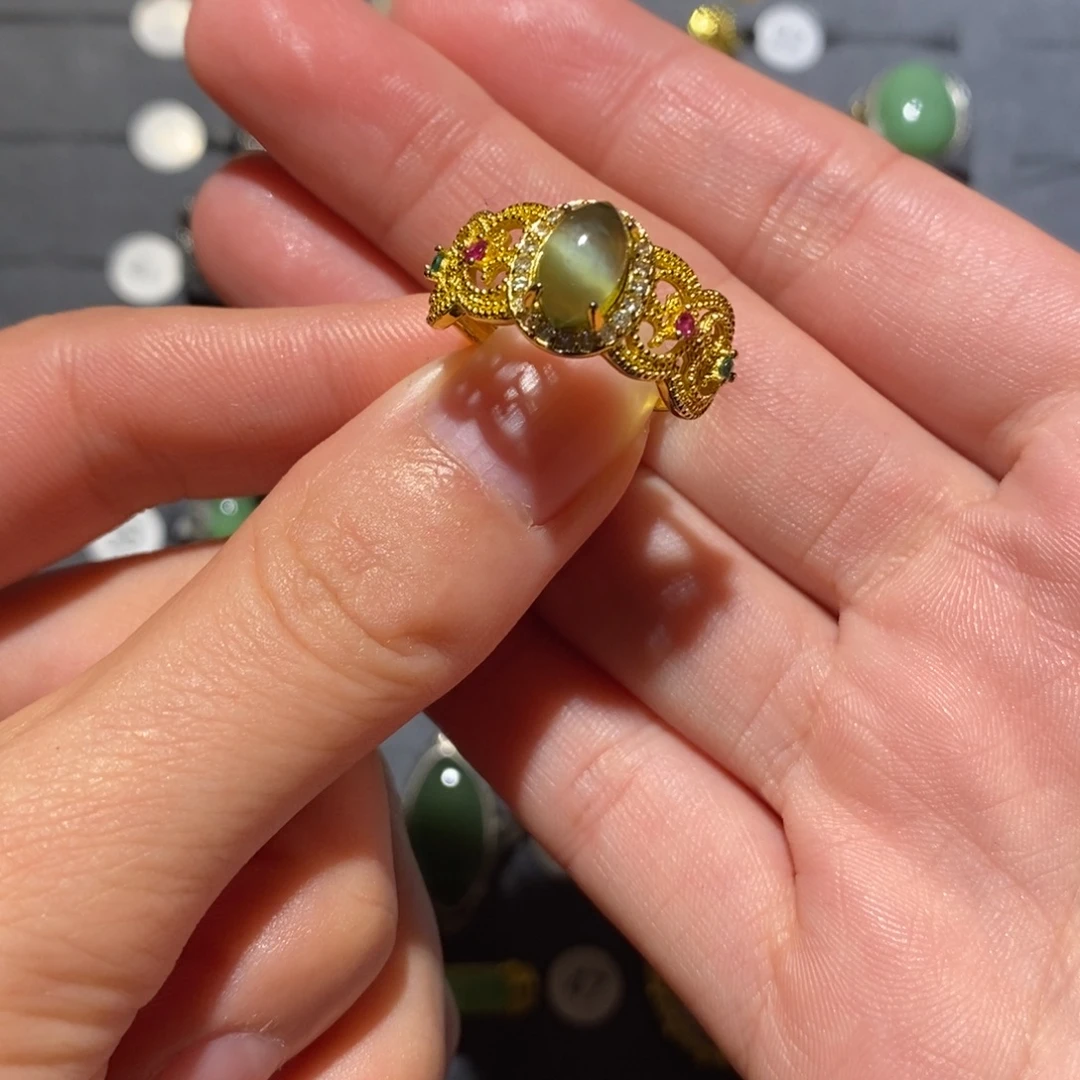 和田玉未镶嵌戒指