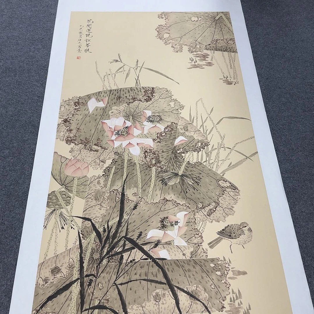 国画纯手绘山水花鸟