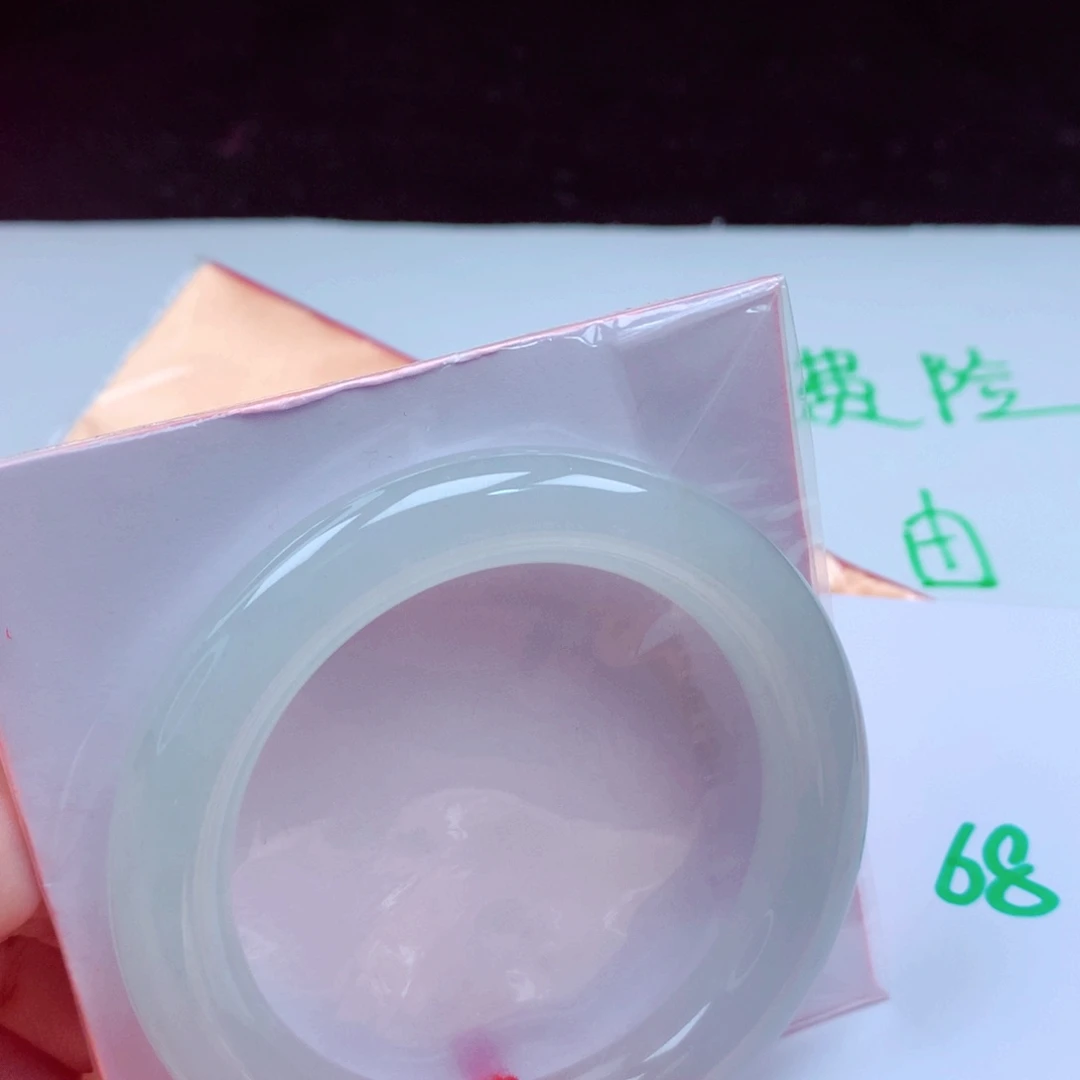 未镶嵌手镯翡翠缅甸天然A货翡翠手镯54.2圆条