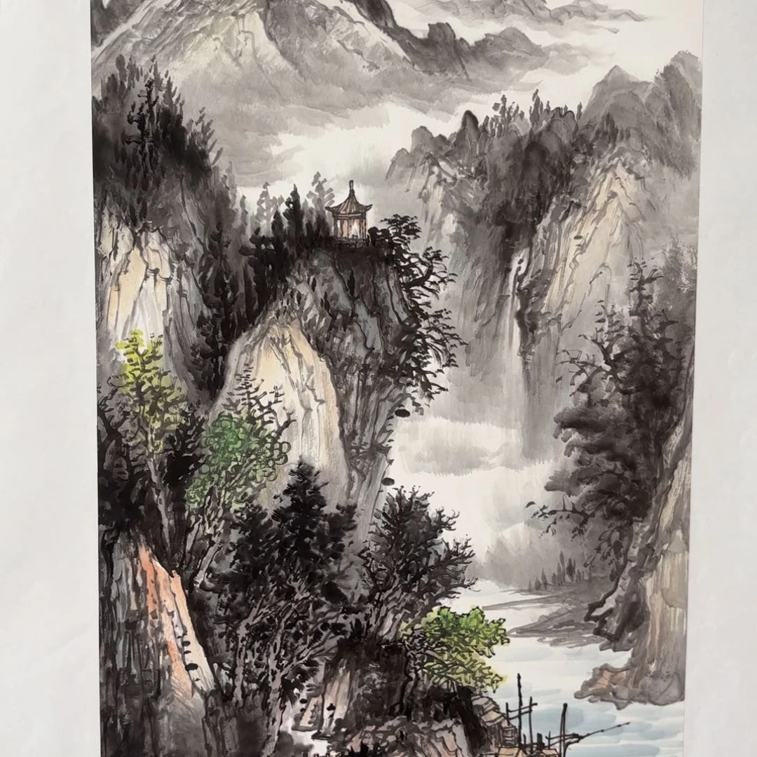 国画画家陆远华作品山水花鸟精品手绘