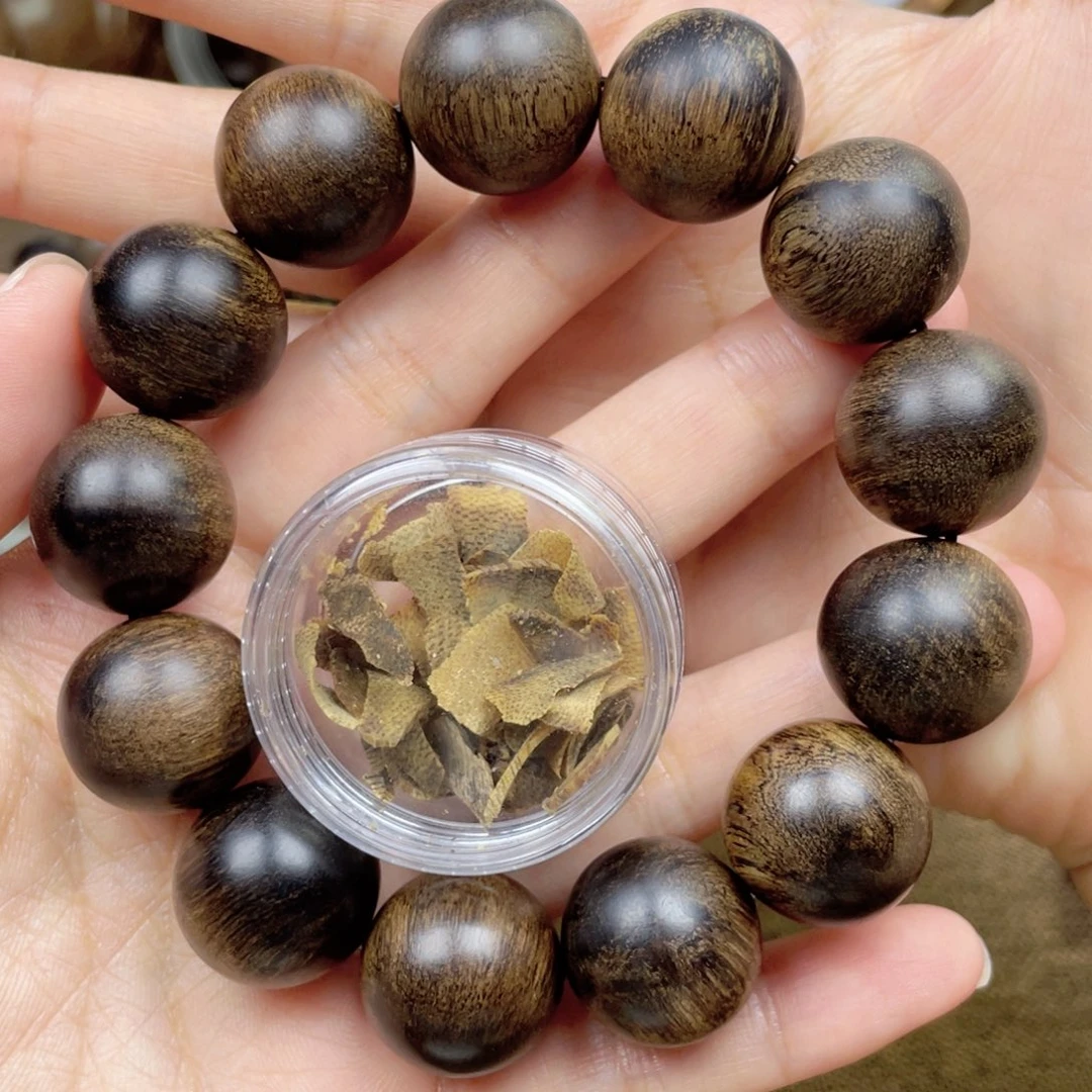 沉香碎屑沉香用****9➕沉香佛珠越南芽庄白奇楠玉化瘿子瘤疤