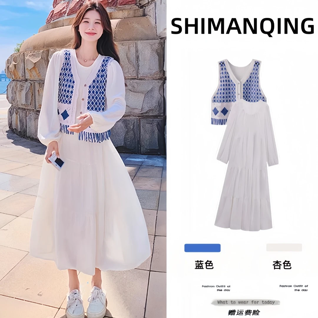 孕妇装2025秋夏装新款时尚潮宽松甜美清新蕾丝韩版减龄孕妇连衣裙