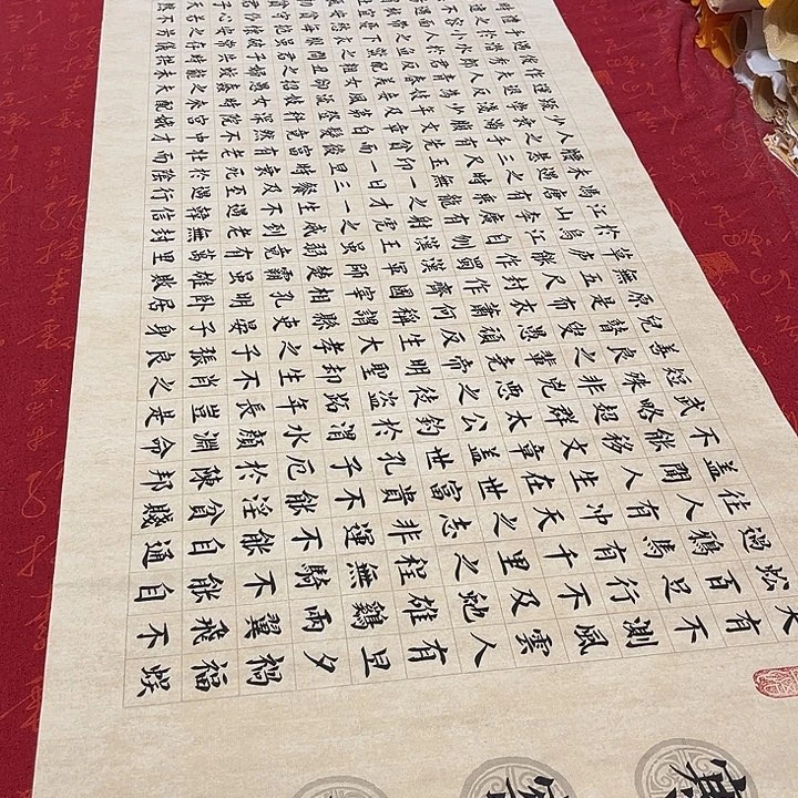书法寒窑赋180✖️48厘米左右手写