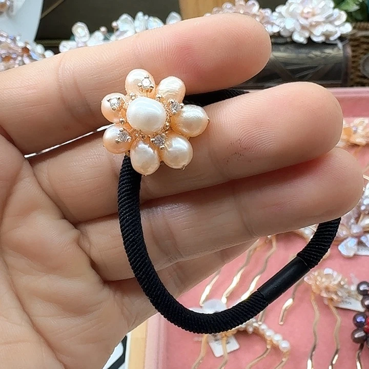 淡水珍珠发饰未镶嵌