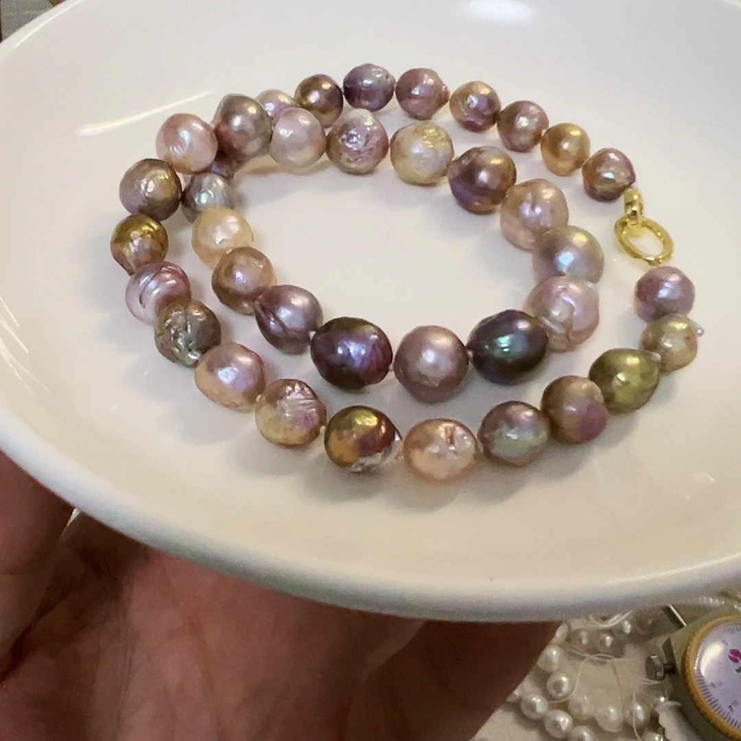 淡水珍珠银S925镶嵌项链