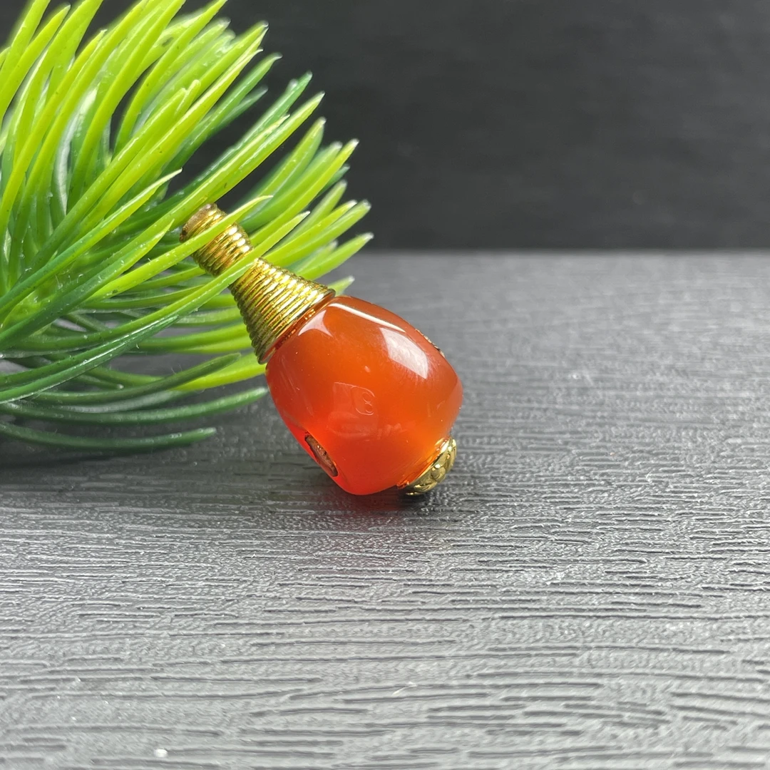 川料樱桃红玛瑙分体三通尺寸10mm左右可配7mm以内108长串