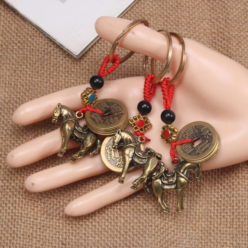 挂饰麻将钥匙扣五帝钱钱神器汽车逢赌必赢挂件马上有钱摆件马上赢