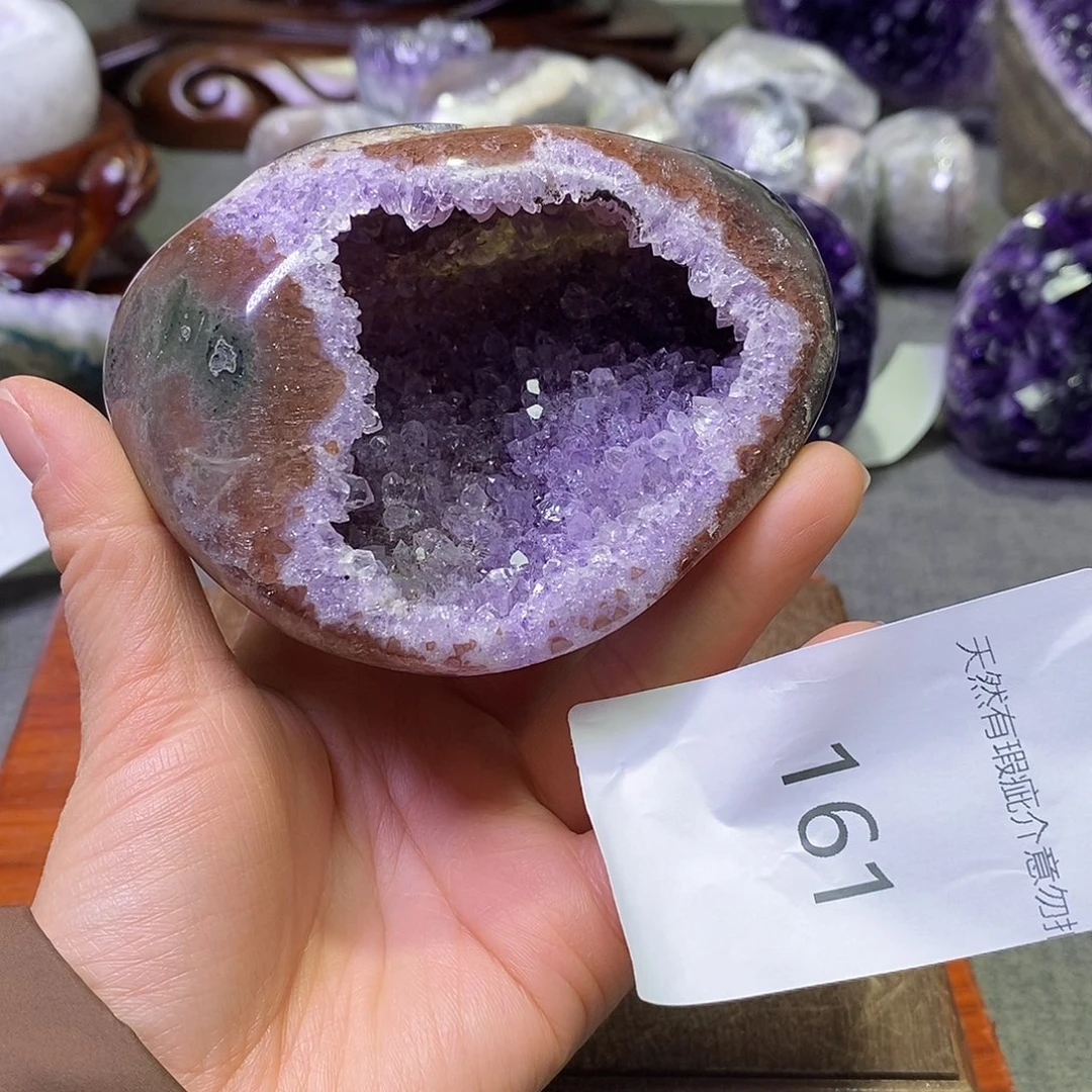 未镶嵌紫晶珠宝半成品