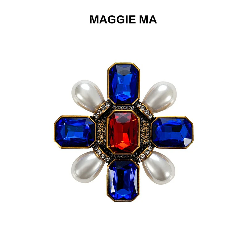 MAGGIE MA马婧设计师款复古巴洛克风华丽精致奢华胸针1ACC
