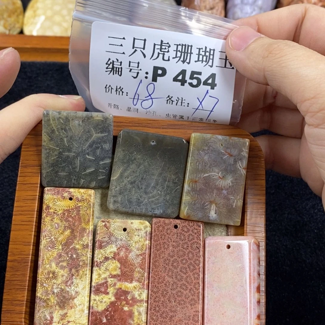 硅化珊瑚（珊瑚玉）1未镶嵌洋**圈