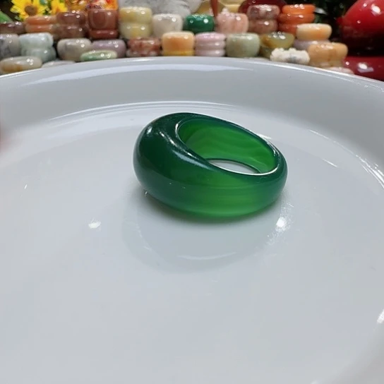 玛瑙/玉髓戒指未镶嵌雅**c