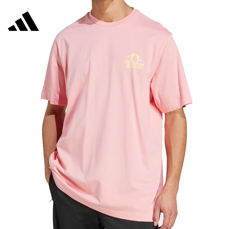 adidas阿迪达斯男子GRAPHIC TEE针织无领短T恤KC4957