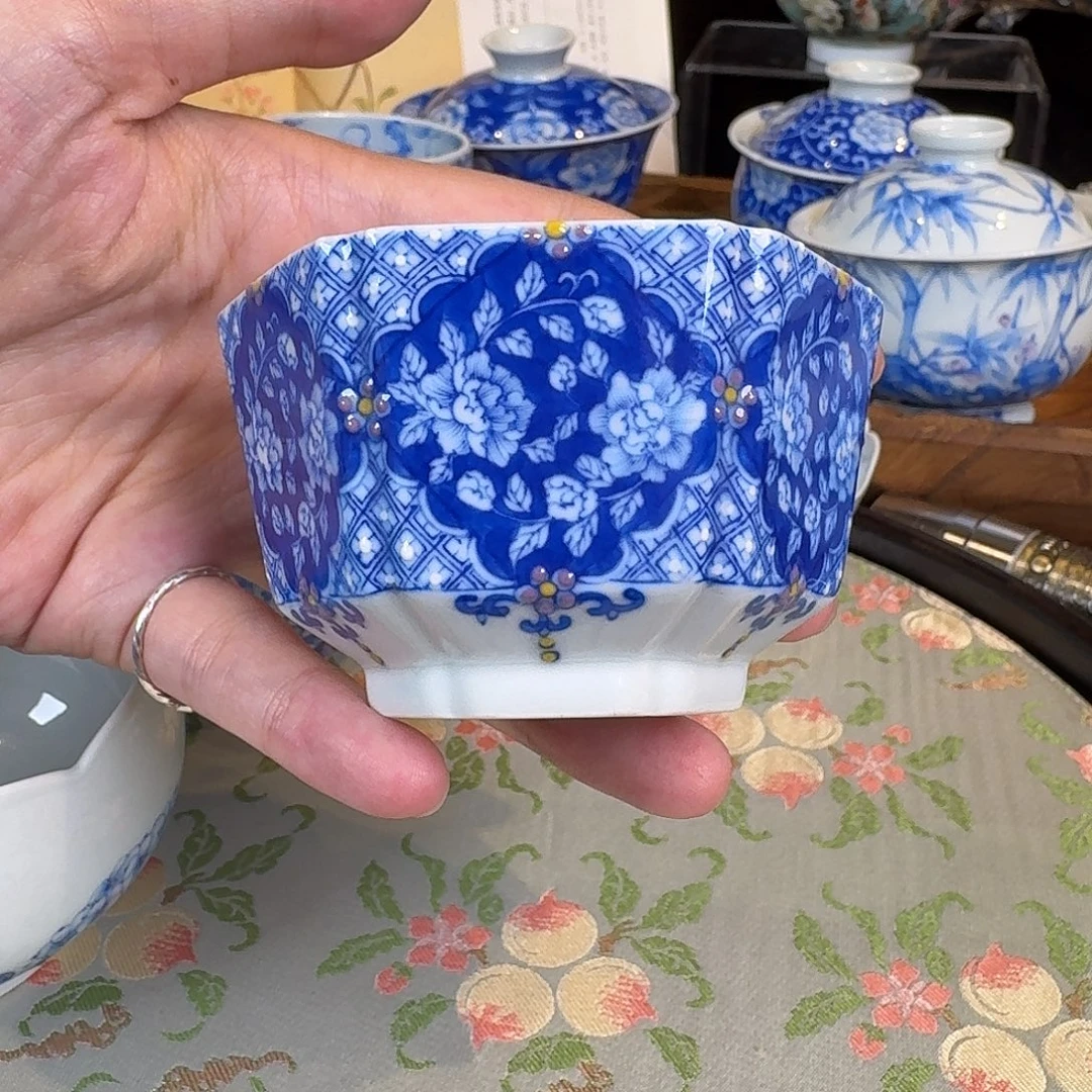 青樵轩手工锦地六方杯