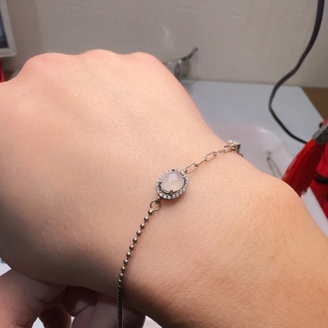 翡翠银S925镶嵌手链