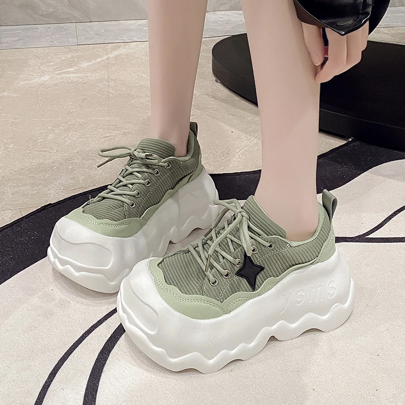 高级感丑萌厚底老爹鞋女2025春季新款超火小个子增高休闲运动板鞋