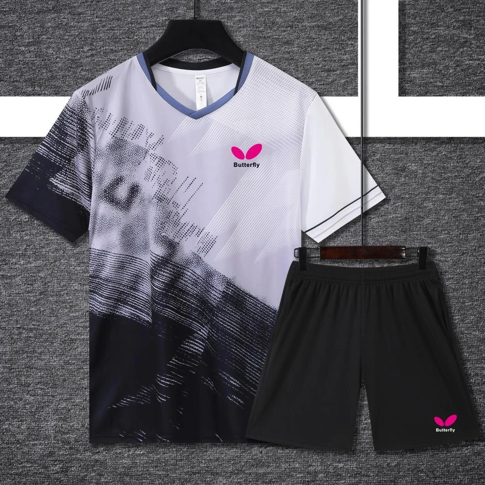 Butterfly2025新款蝴蝶乒乓球服男女款短袖速干比赛训练服定制