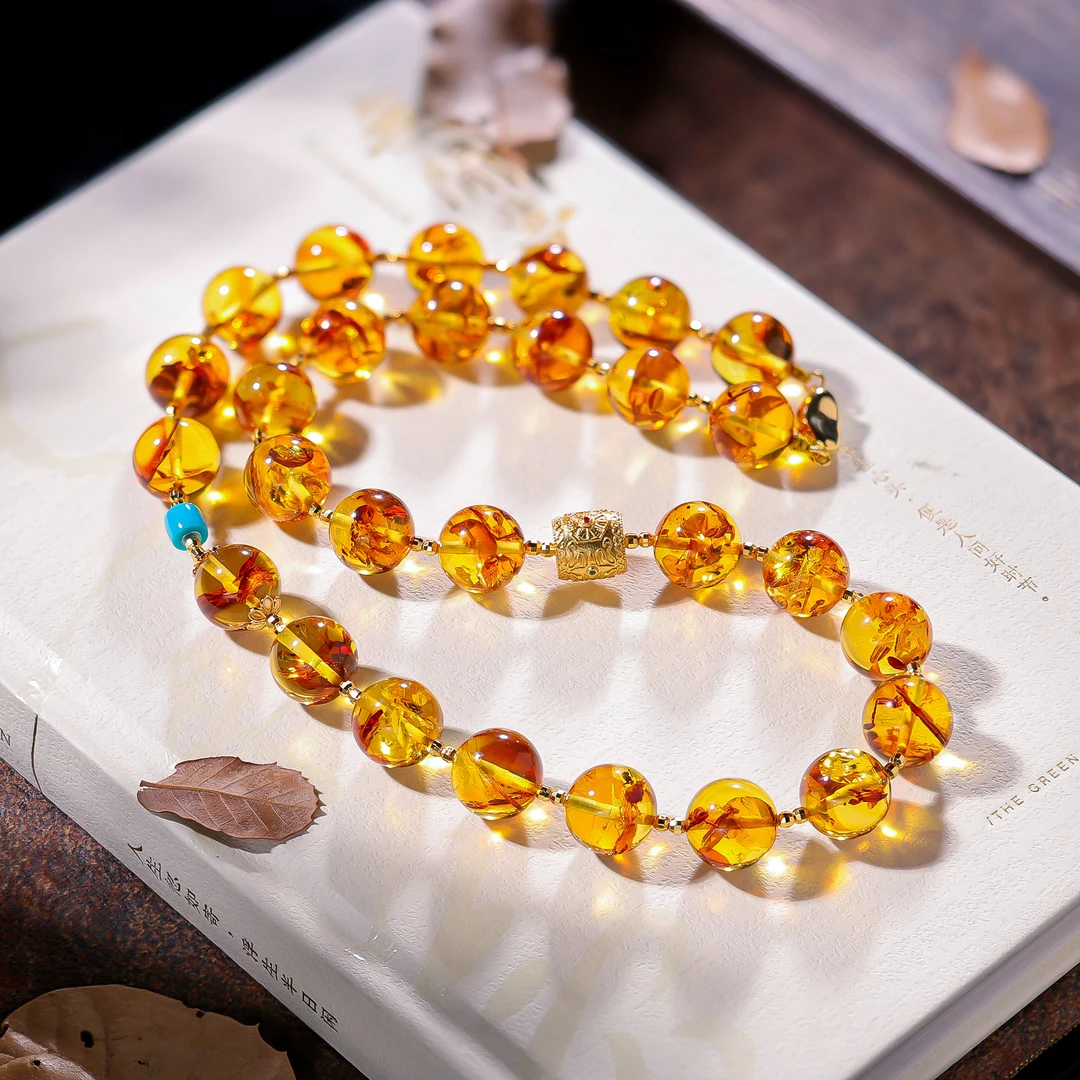 【李哥推荐】花珀diy项链13m左右@ZY50104002@