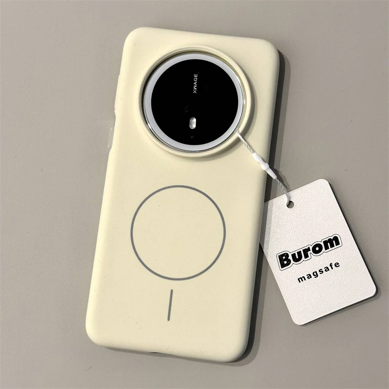 磁吸简约纯色适用华为mate70pro手机壳mate70/60pro+液态硅胶防摔