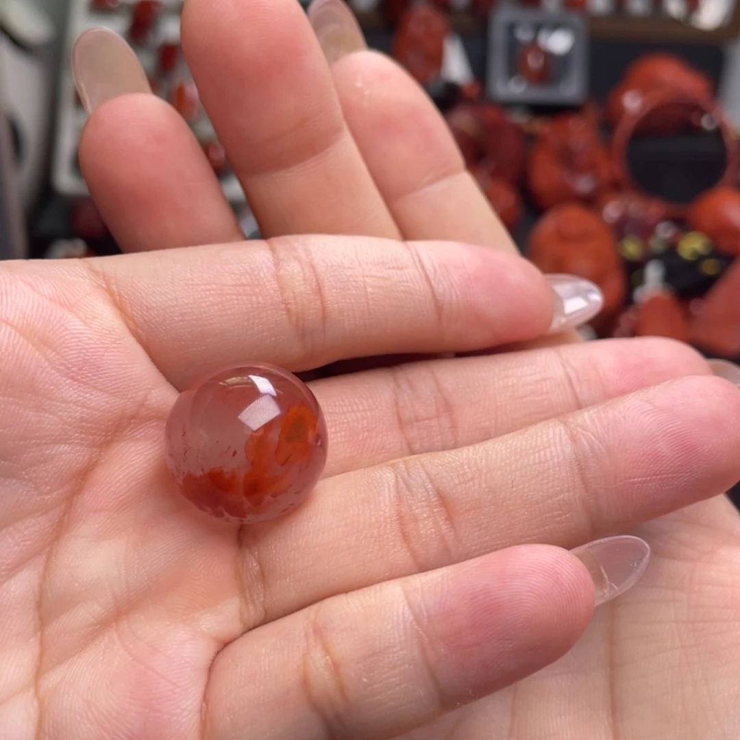 【闪购商品】未镶嵌飘花单珠18.6m南红玛瑙安**?