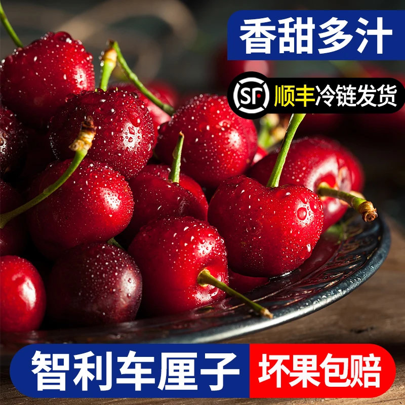 【5斤装原箱未拆】海运桑提娜3-5JD车厘子顺丰智利进口内附果径卡C1