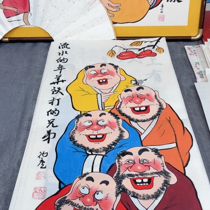 国画手绘禅意画一物一拍