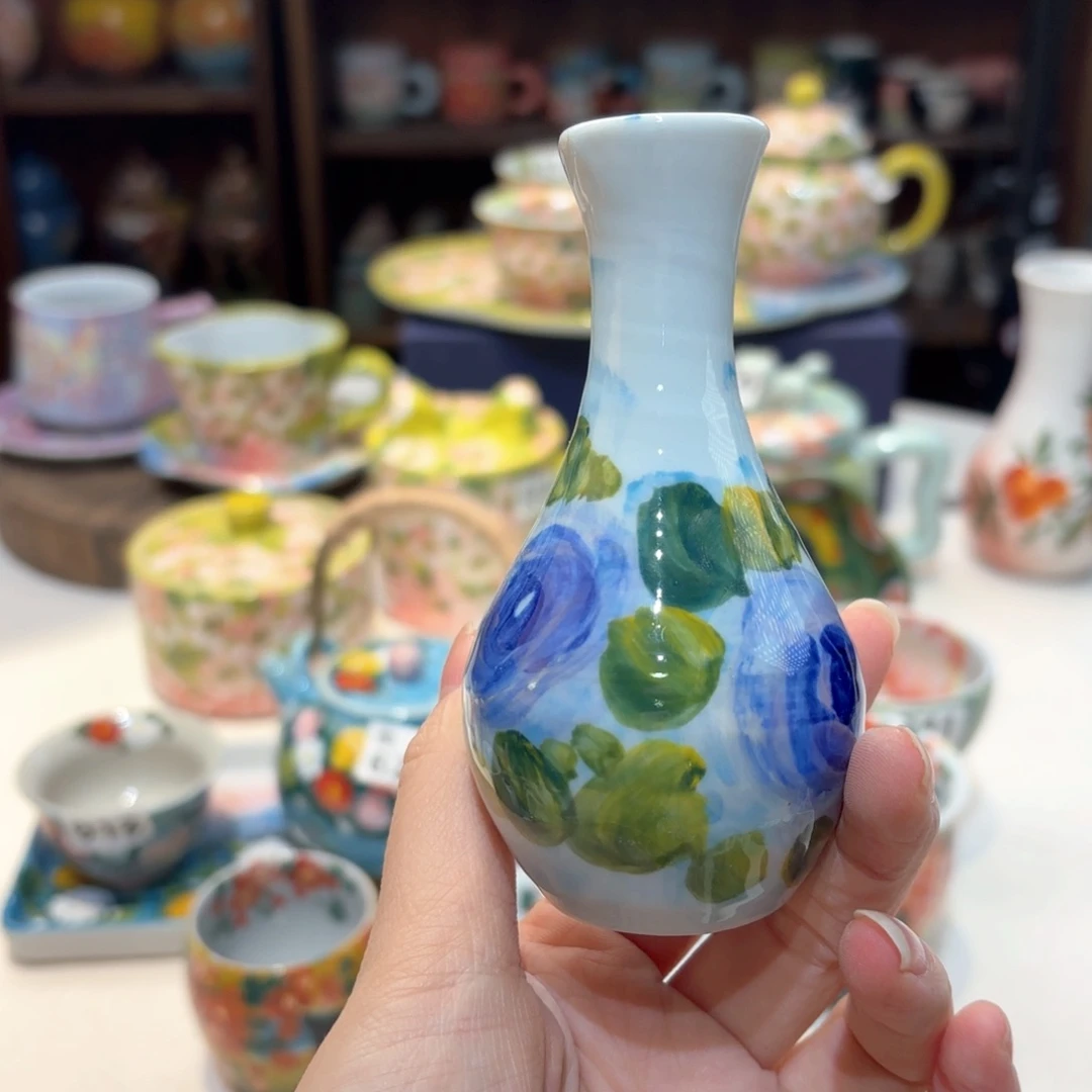 景德镇手绘高温釉下彩陶瓷茶具