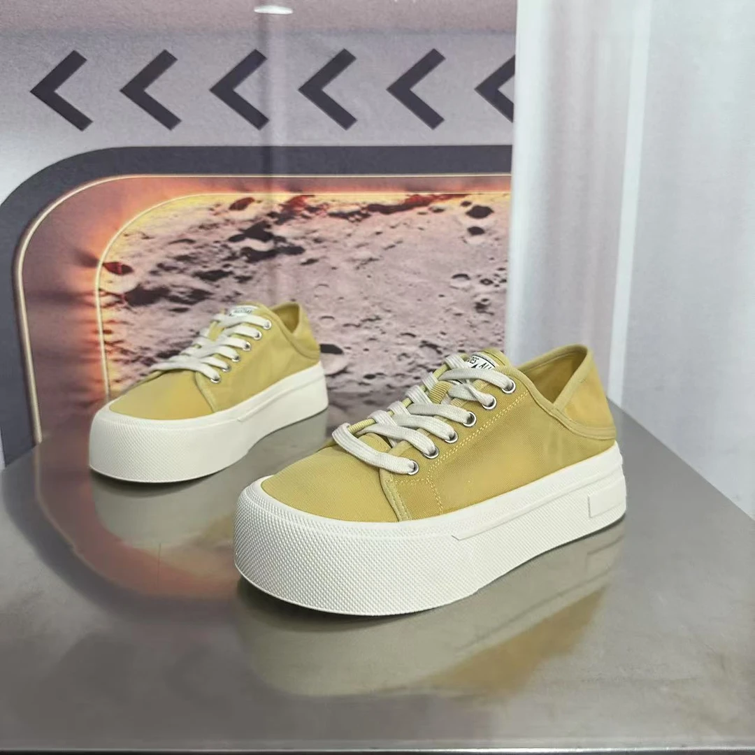 235-1春夏新款2025圆头系带韩版简约休闲板鞋潮流百搭ins