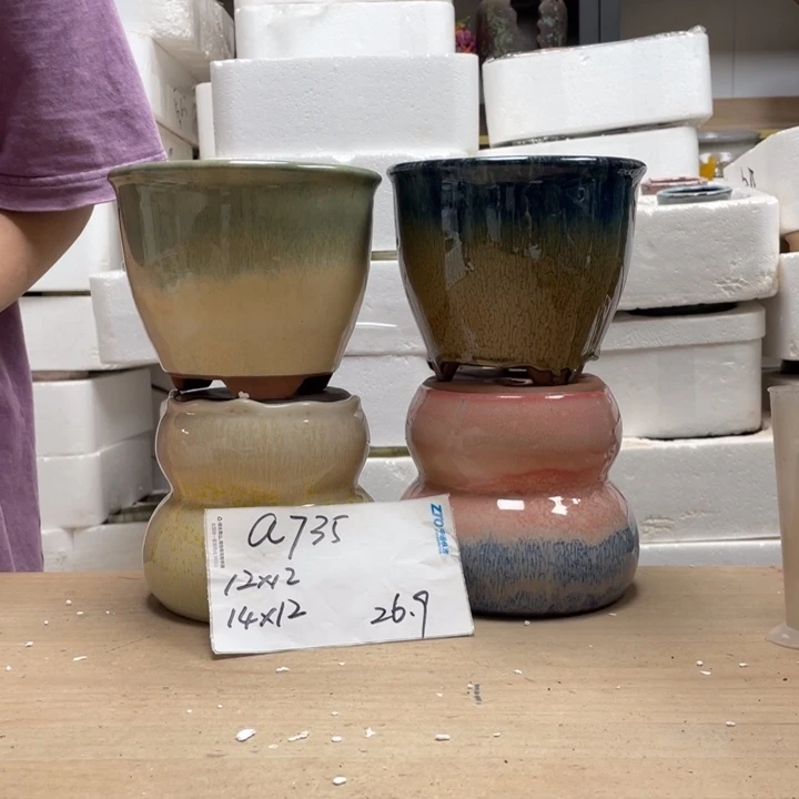 粗陶多肉花盆微瑕735