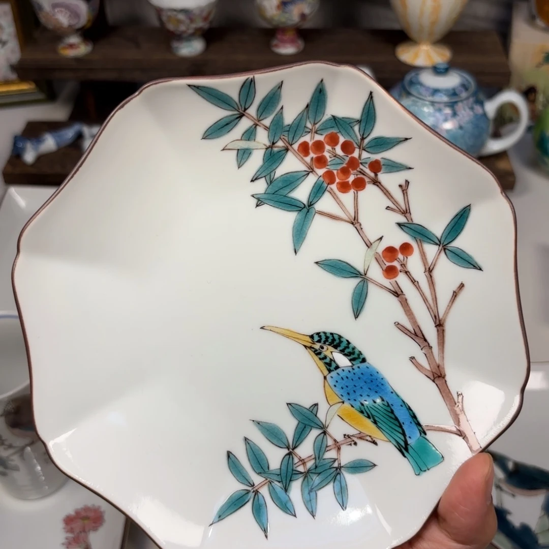 瓷山田义明 八角盘 17.5cm