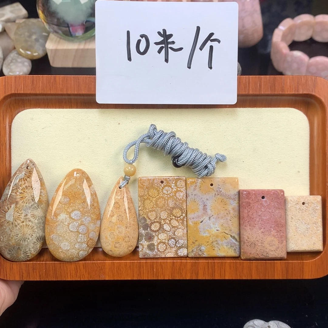 【闪购商品】颈饰未镶嵌硅化珊瑚（珊瑚玉）16号 10/个 可挑