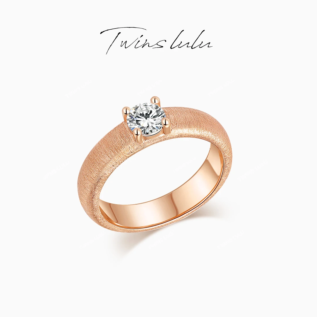 TWINS LULU镀K金轻奢气质小众拉丝戒指首饰女款新年款TSS7658