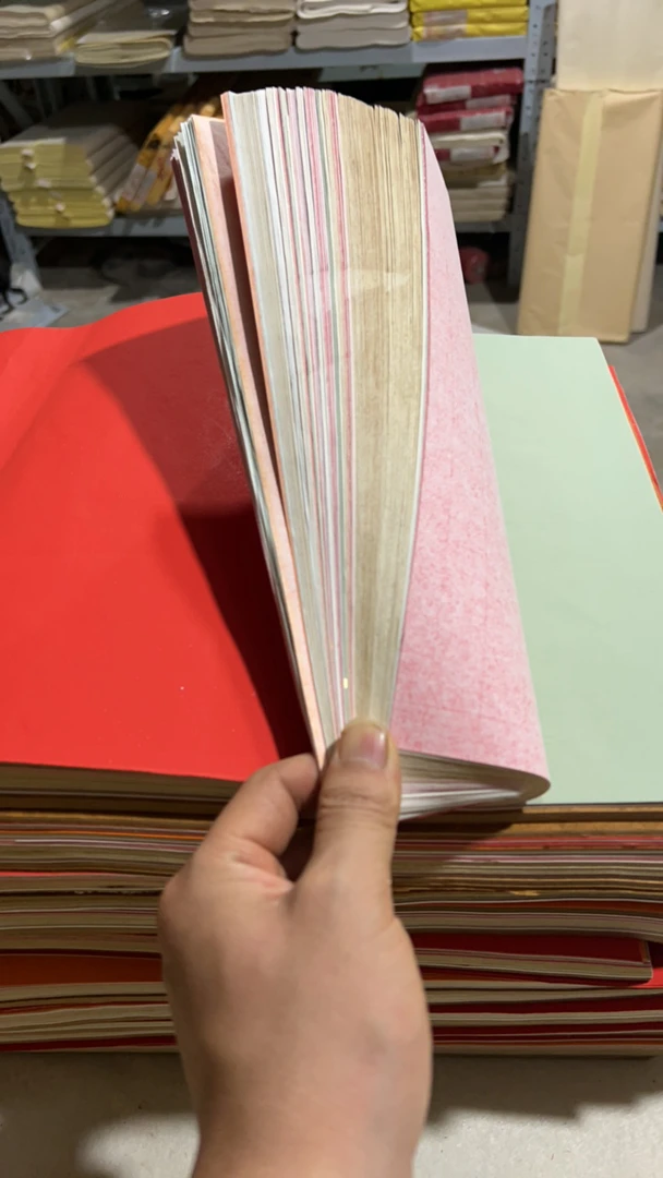 纯手工底纸蜡染作品纸颜色随机50张32✖️44厘米