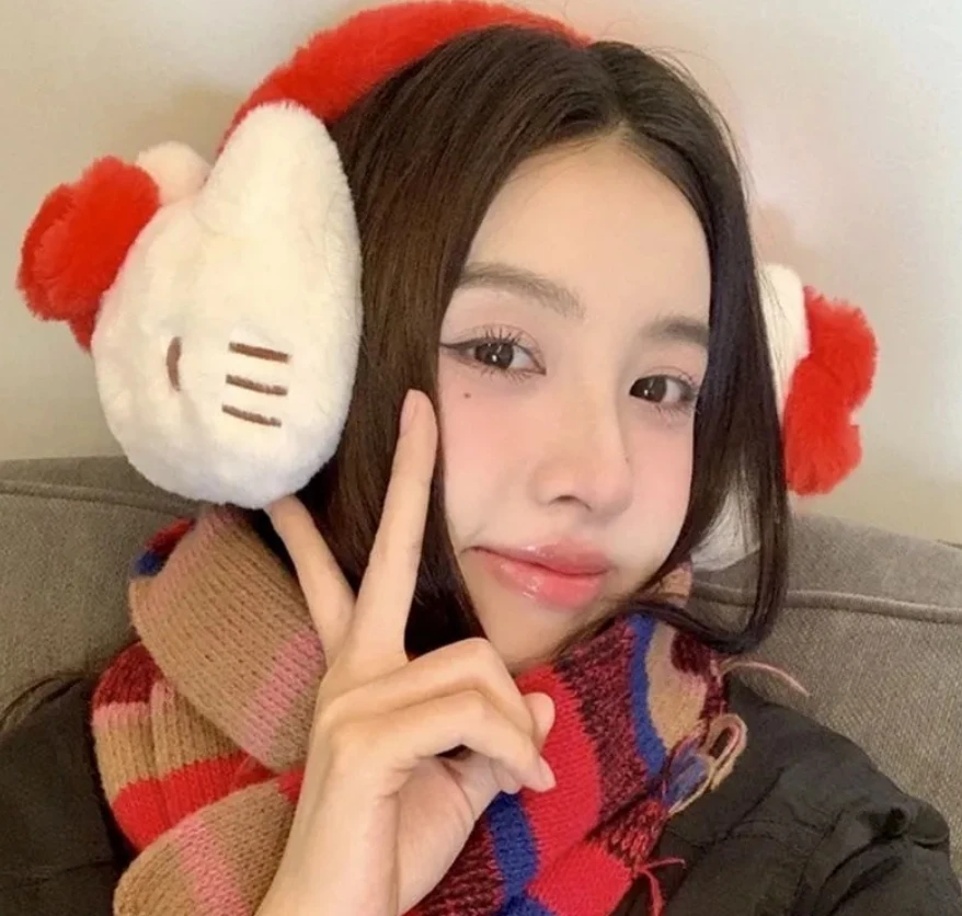 可爱甜美kitty耳罩保暖冬毛绒DFG022