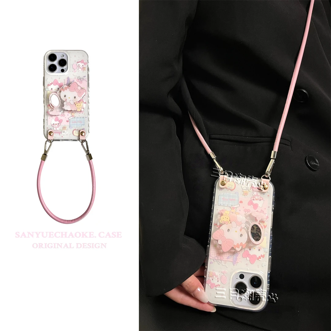 少女化妆小熊kitty适用于iPhone17promax新款手机壳保护套苹果15p