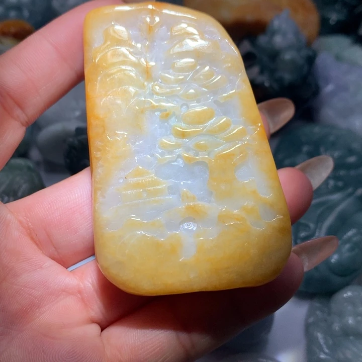 翡翠未镶嵌颈饰保真天然A货翡翠