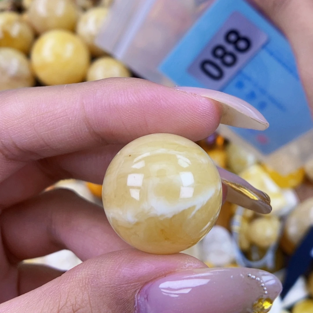 琥珀未镶嵌珠宝奇石22 粉