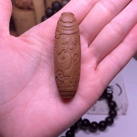 檀香木吊坠檀香大满工貔貅天珠