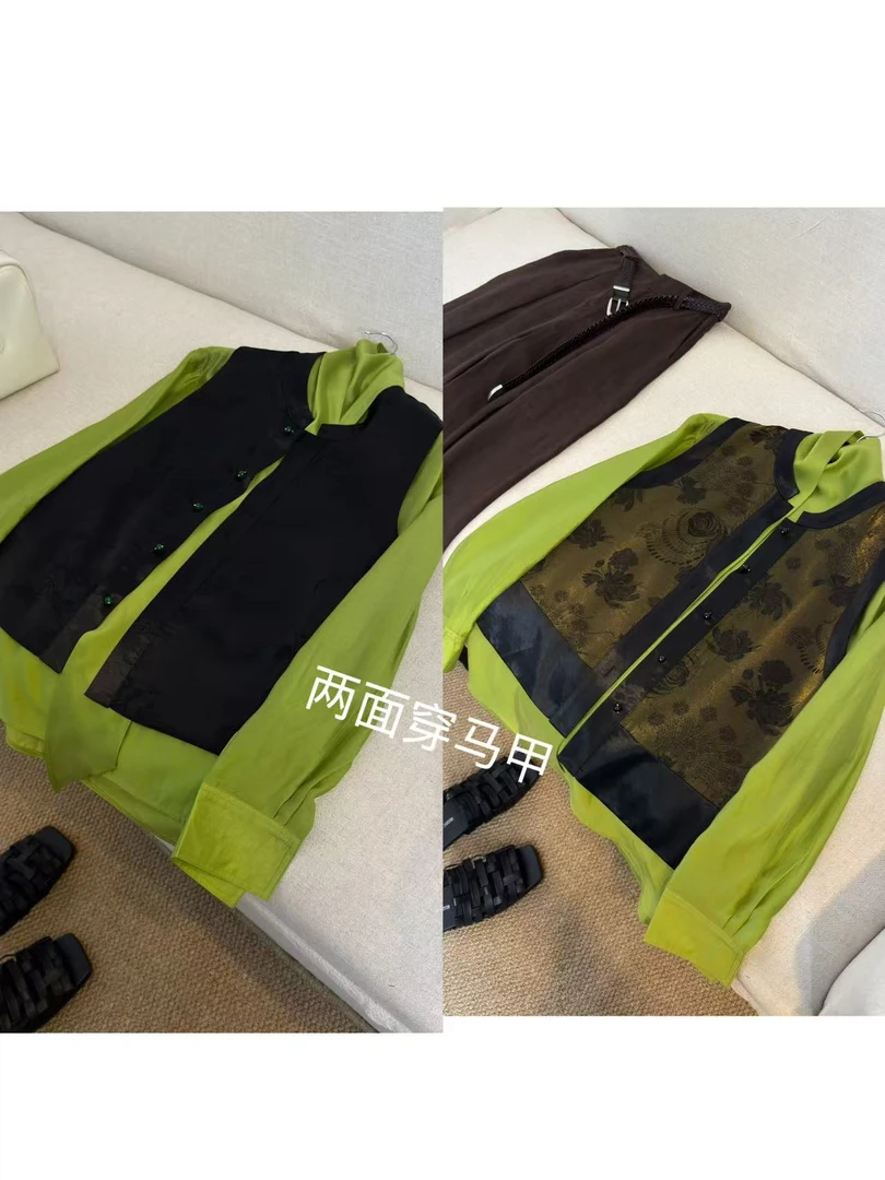 【卓伊】原创设计师款夏季两面穿马甲小众调性休闲百搭时尚老钱风