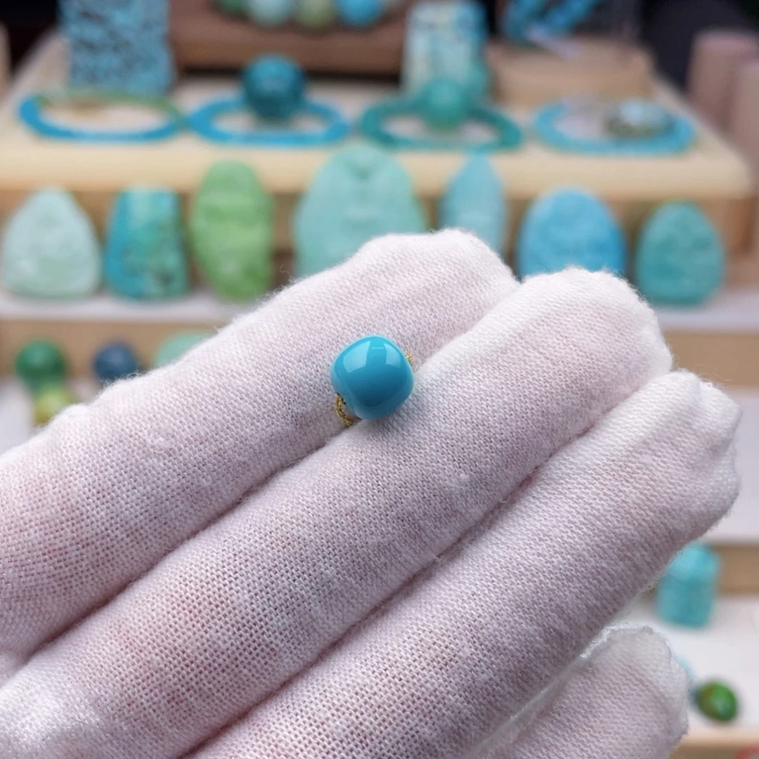 未镶嵌绿松石珠宝奇石7.7毫米