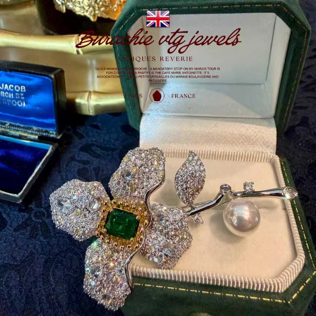 铜合金仿水晶胸针 【2990】周年珍藏英｜经典原标克拉款CrownFrett