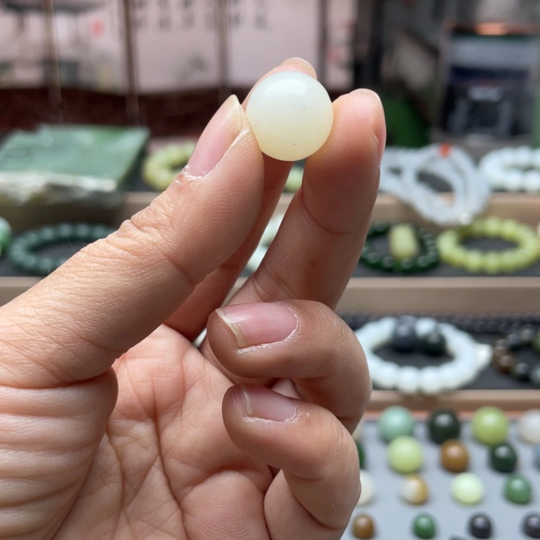 和田玉单珠16未镶嵌