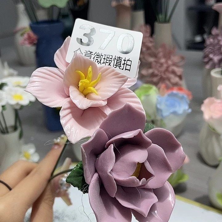 陶瓷纯手工捏花设计