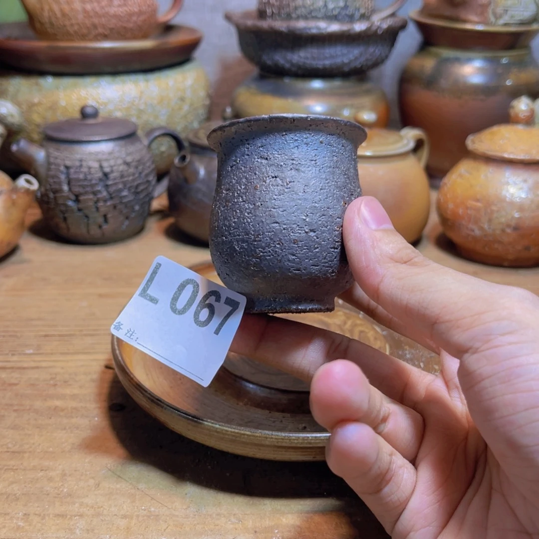 纯手工制作工艺（柴烧）裸烧纯手工制作柴烧杯067