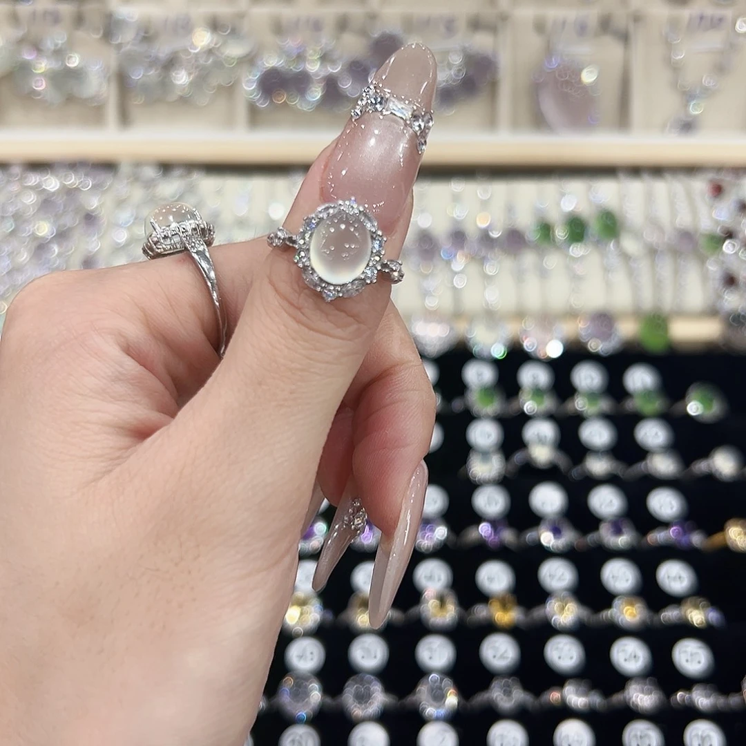 .***白岫玉银S925镶嵌戒指