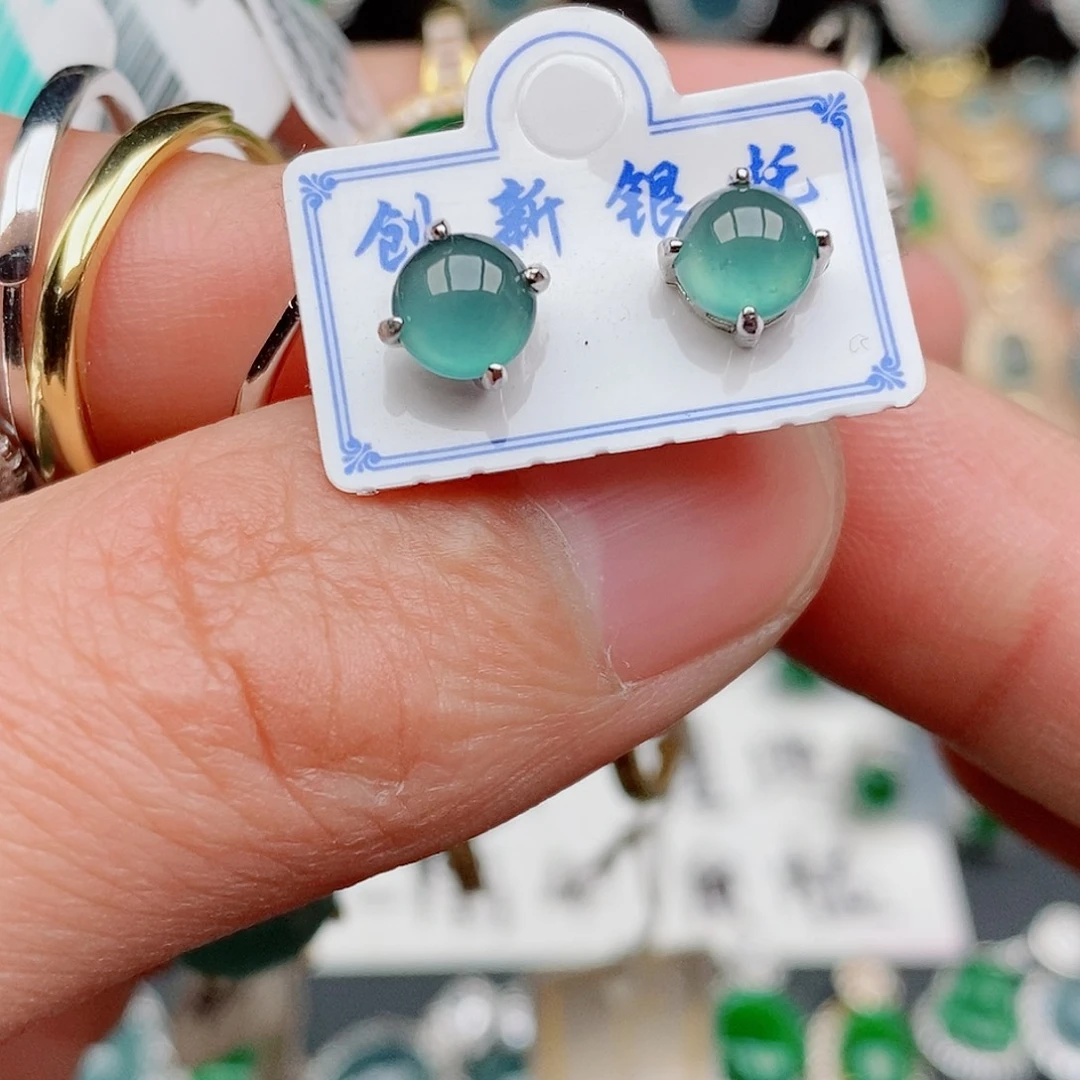 银S925镶嵌戒指翡翠