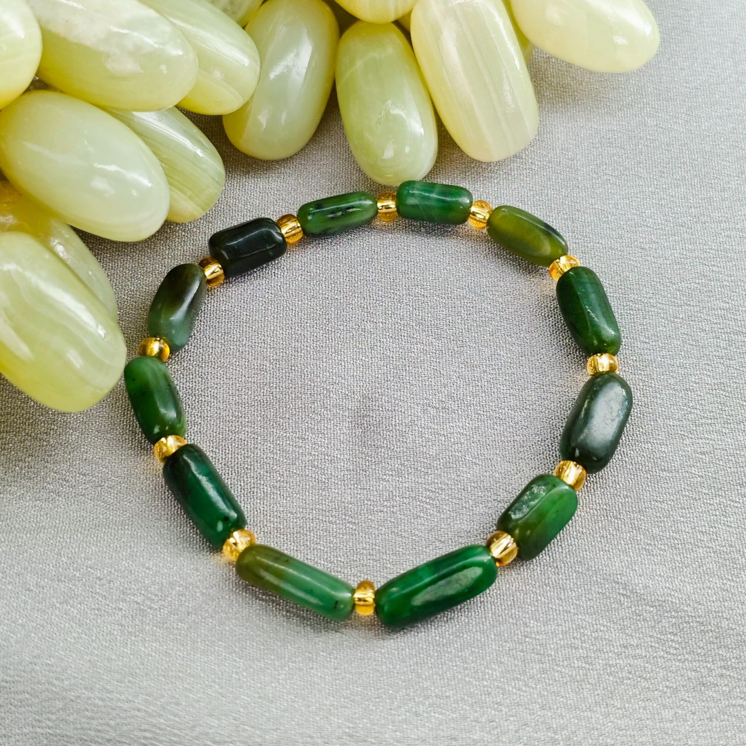 和田玉碧玉手串长款/HG-BYSC-121（多样性发货）