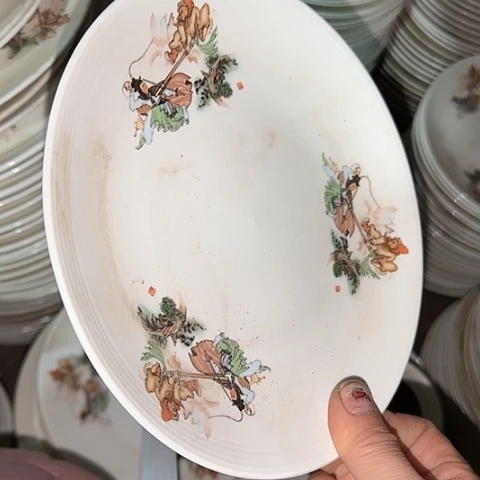 瓷片国营厂库存微瑕18厘米