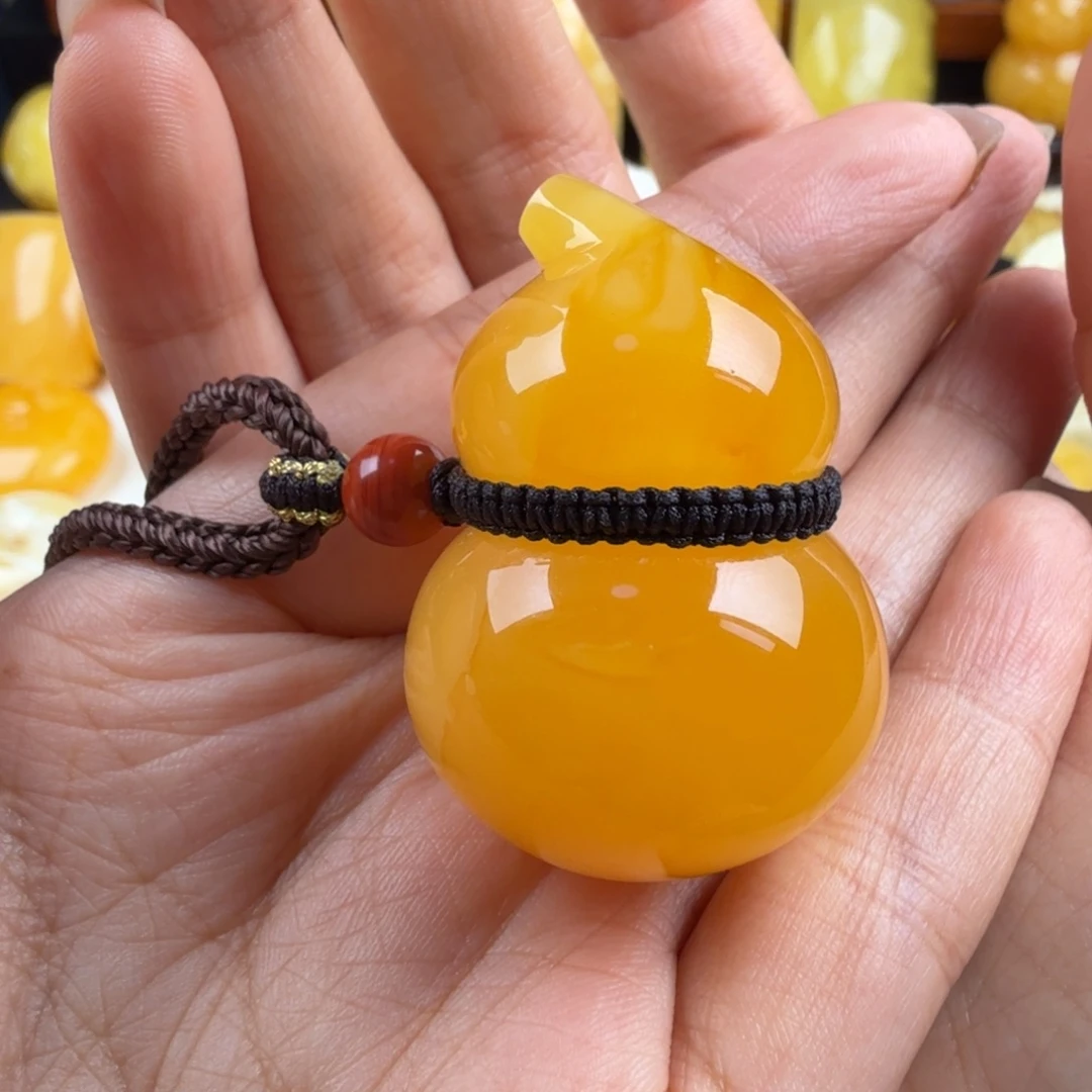 琥珀未镶嵌颈饰纯天然琥珀蜜蜡无优化