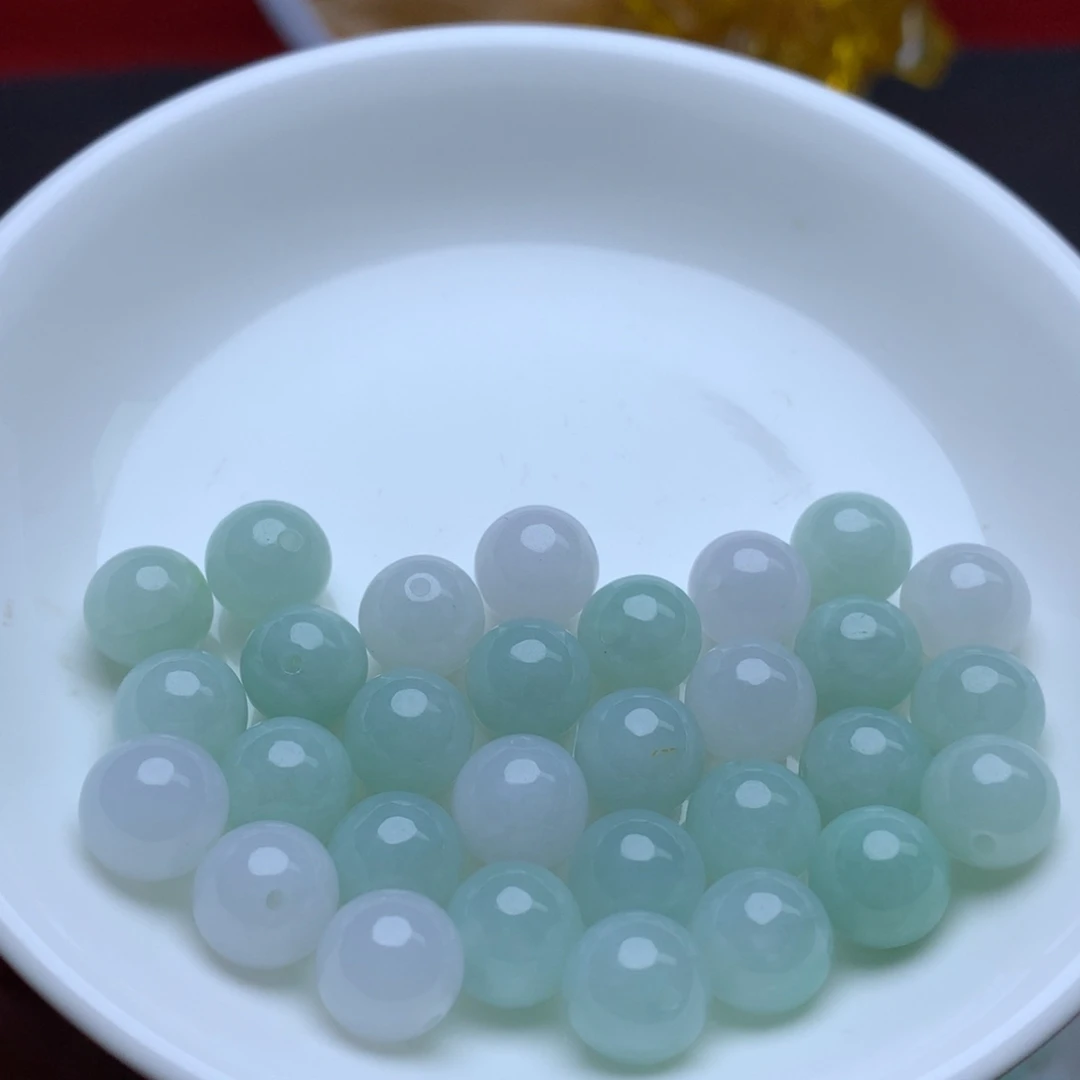 【闪购商品】翡翠手链未镶嵌卡10冰绿白3个