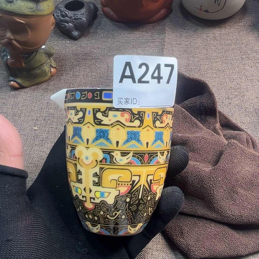 瓷片茶摆件工艺品摆件666